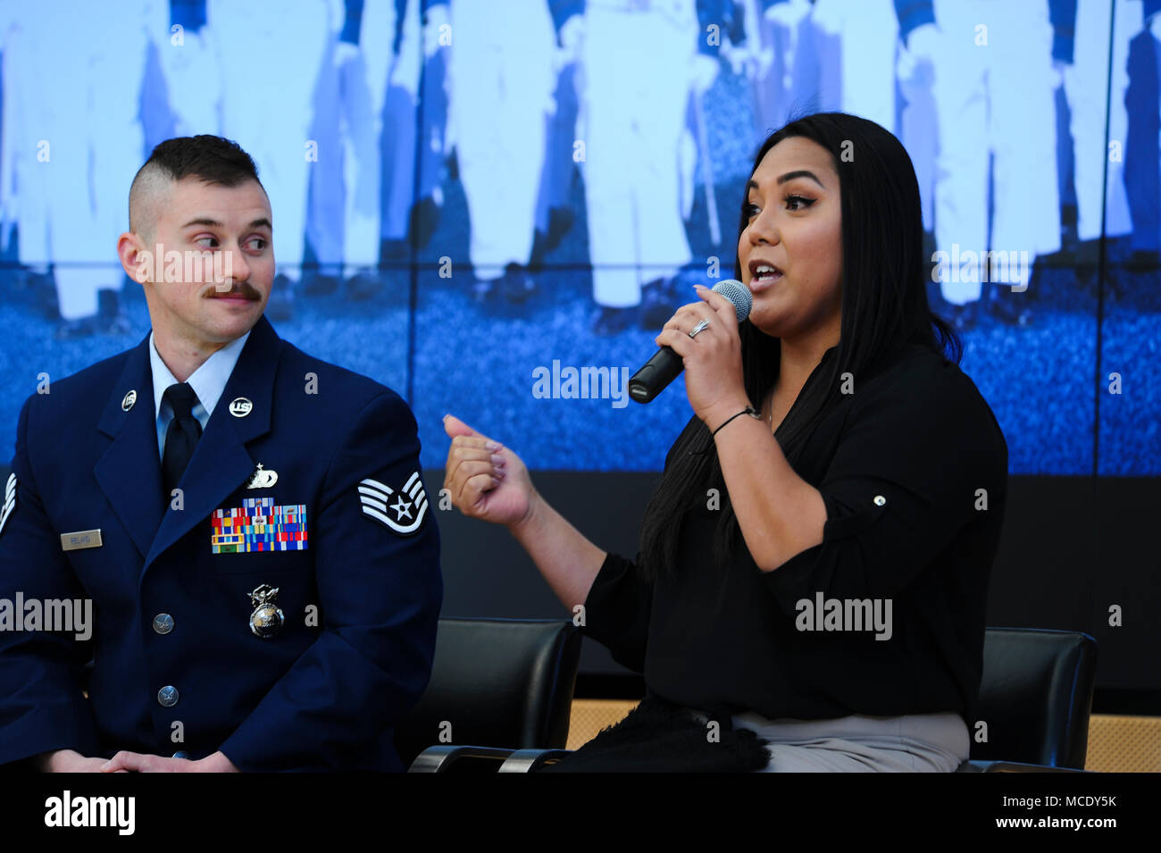 Staff sgt logan ireland and his wife hi-res stock photography and