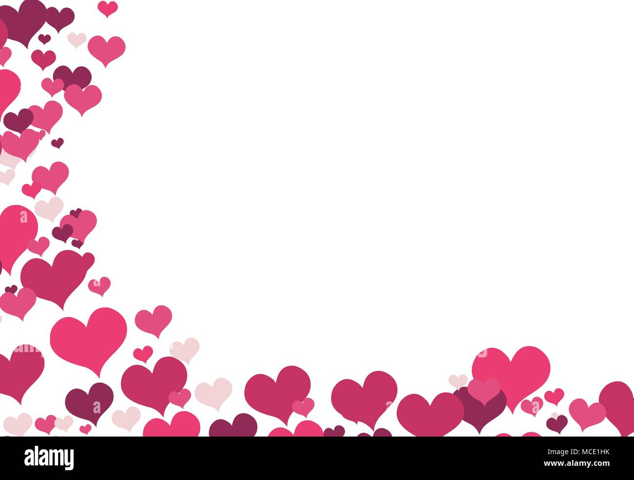 Vector illustration with red love hearts Stock Vector Image & Art - Alamy