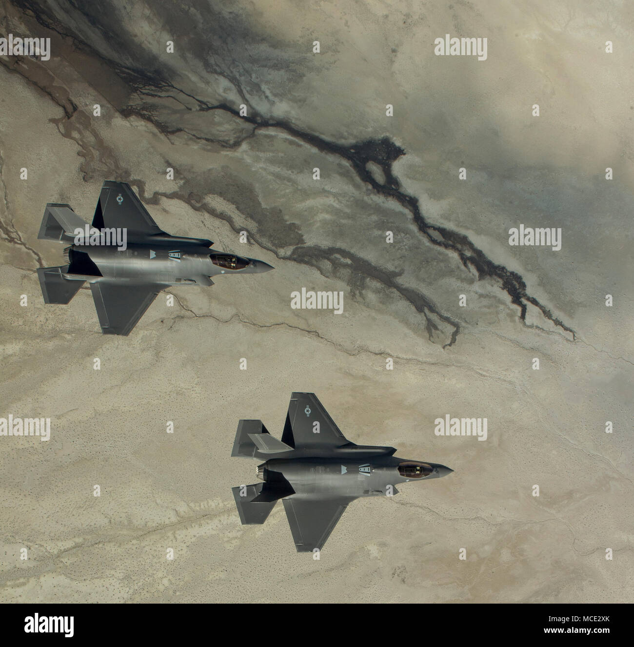 Two U.S. Air Force F-35A Lightning IIs, assigned to the 4th Fighter ...
