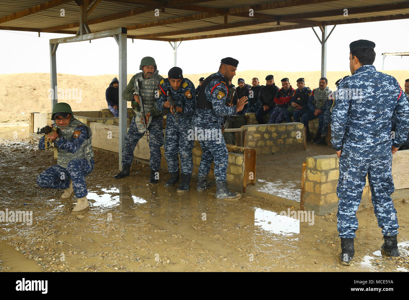 Iraqi Federal Police Members Demonstrate How To Clear A Room