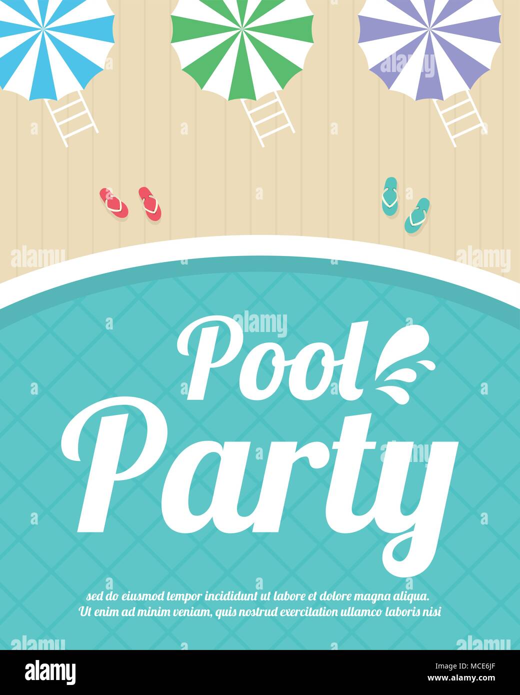 Summer holiday on the beach vector illustration Stock Vector Image ...