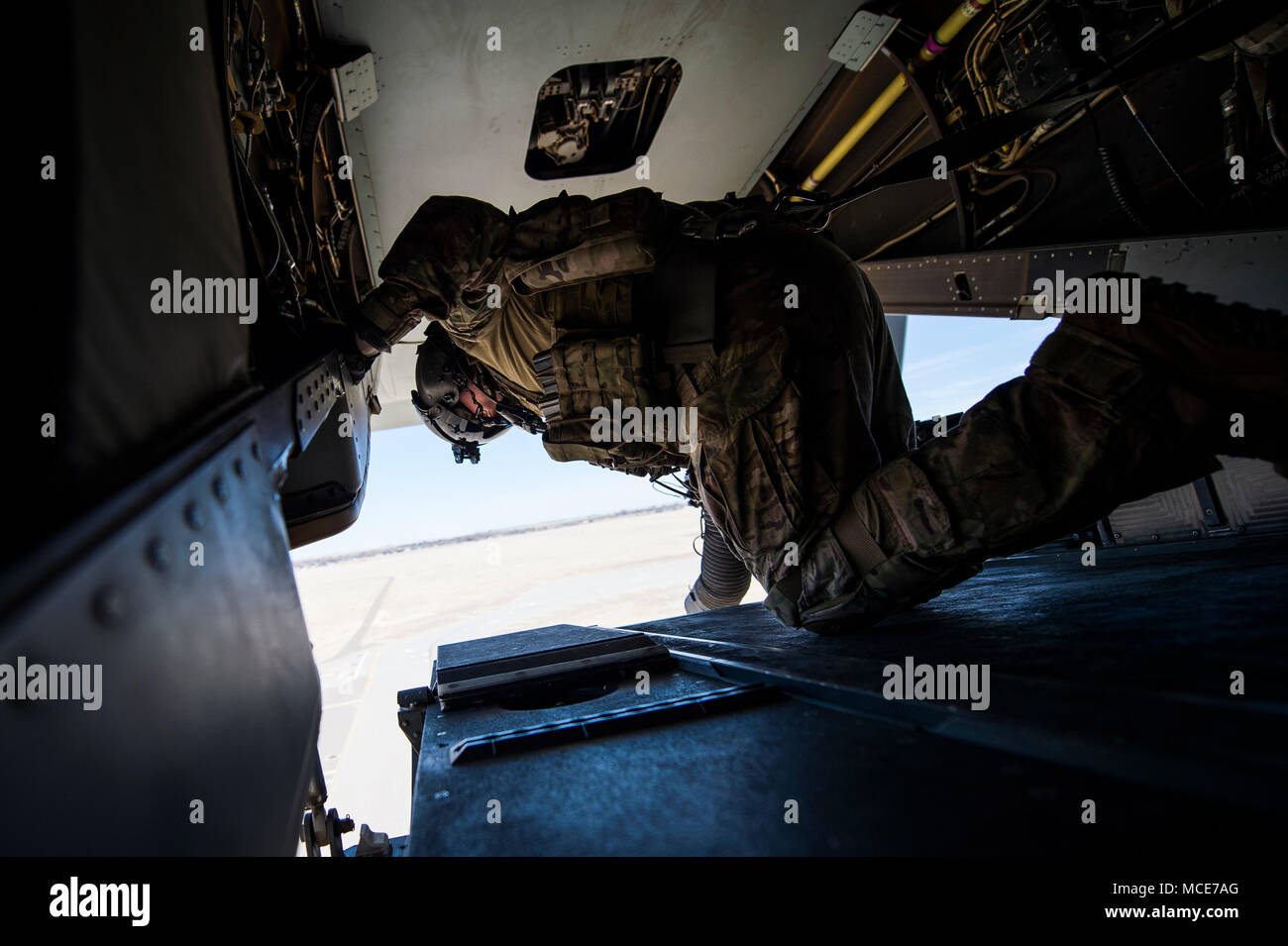 Tails Scanner Tech. Sgt. John Gibson, a CV-22 Osprey tail scanner assigned to the ...