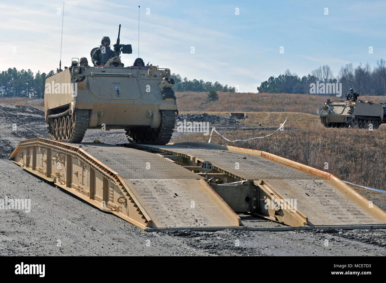 A U.S. Army Reserve M113 Armored Personnel Carrier from the 449th