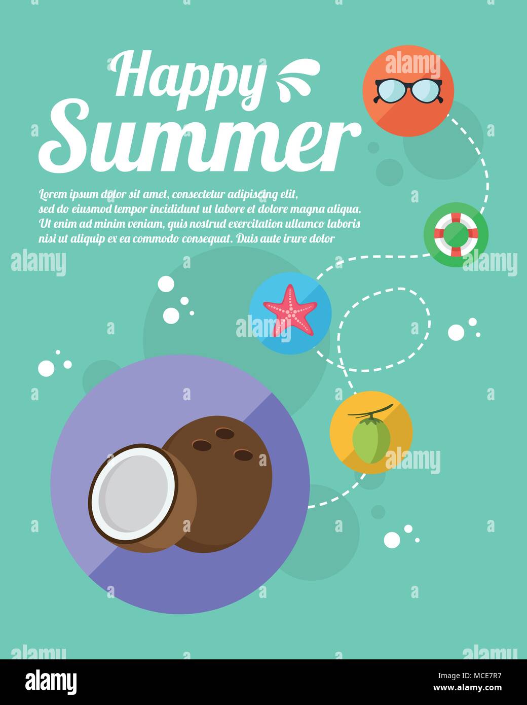 Summer beach night party holiday poster vector illustration Stock ...