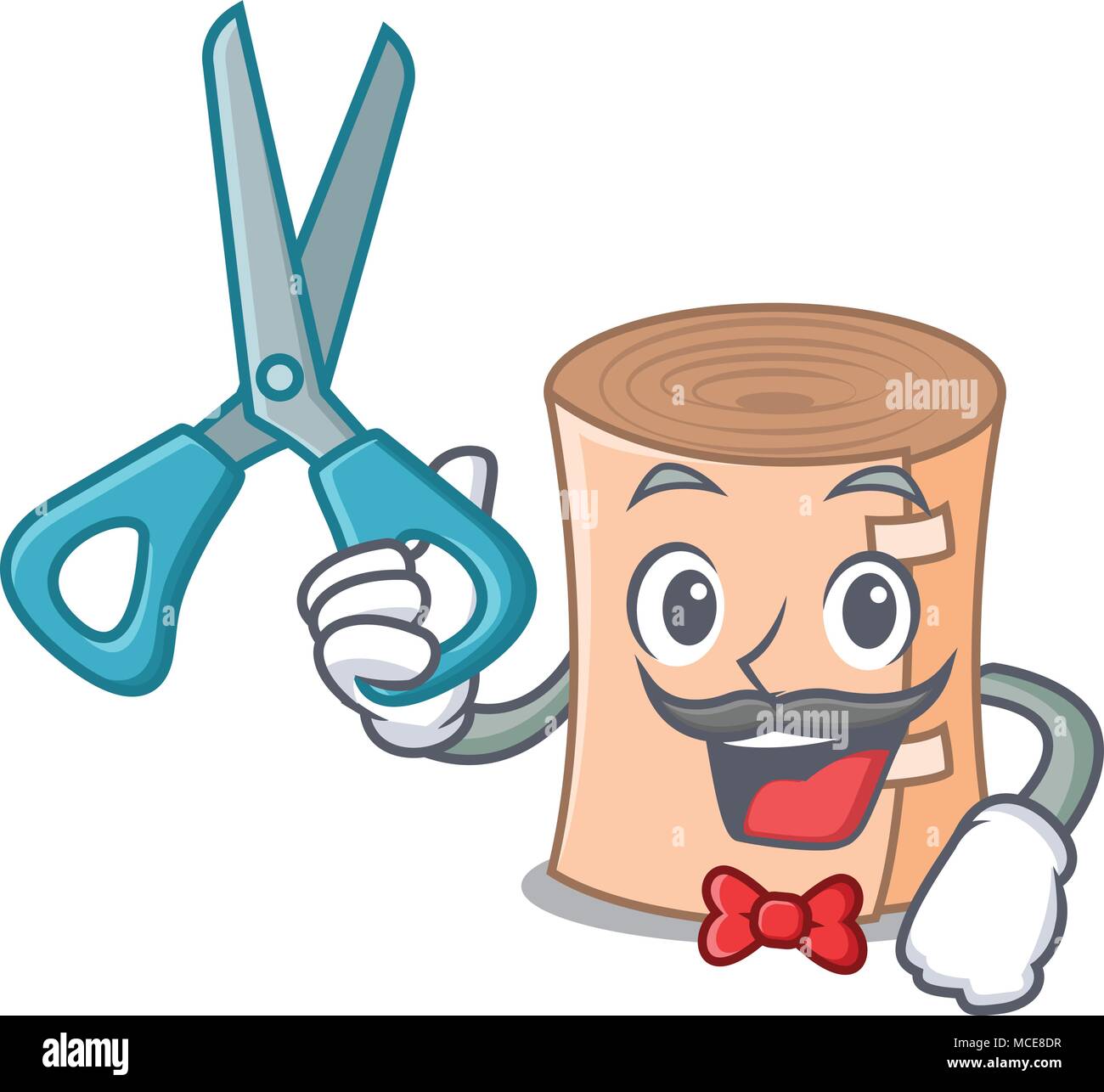 Barber medical gauze character cartoon vector illustration Stock Vector Image & Art Alamy