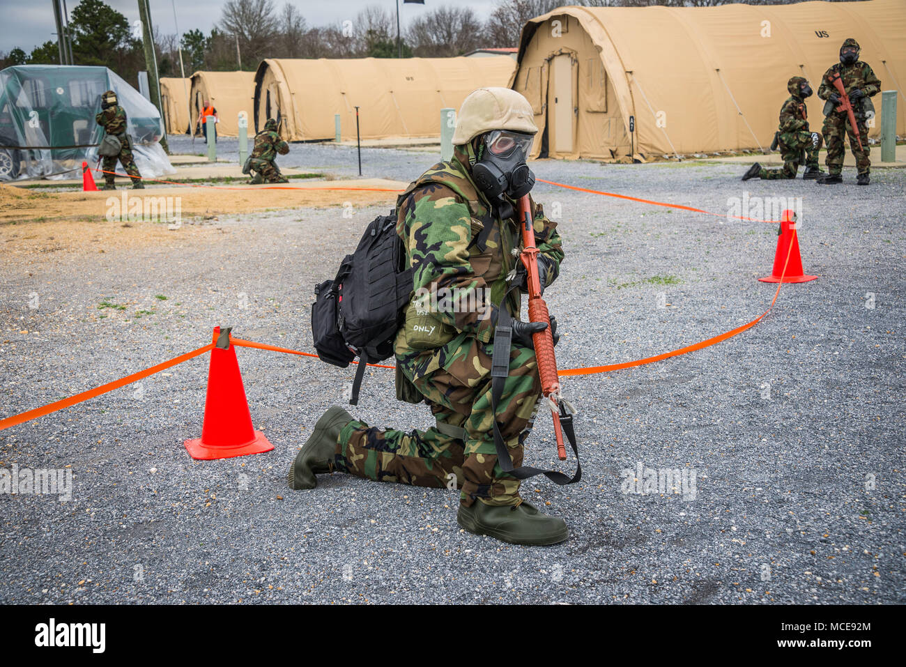 Maxwell AFB, Ala. 42d Air Base Wing personnel practice donning
