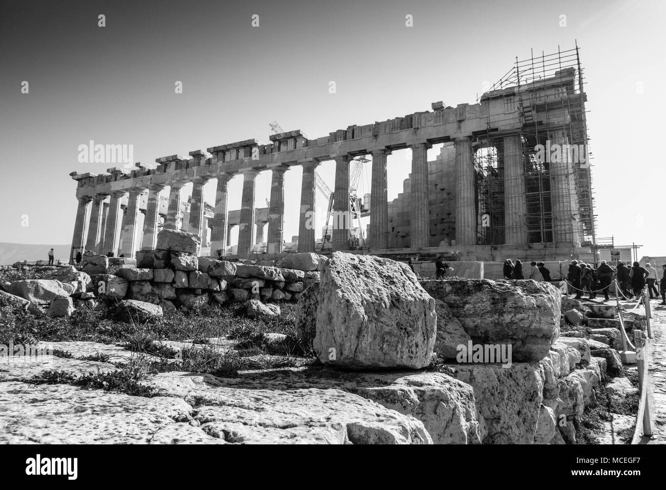 Old ruins of Parthenon of Acropolis, Athens, Greece Stock Photo - Alamy