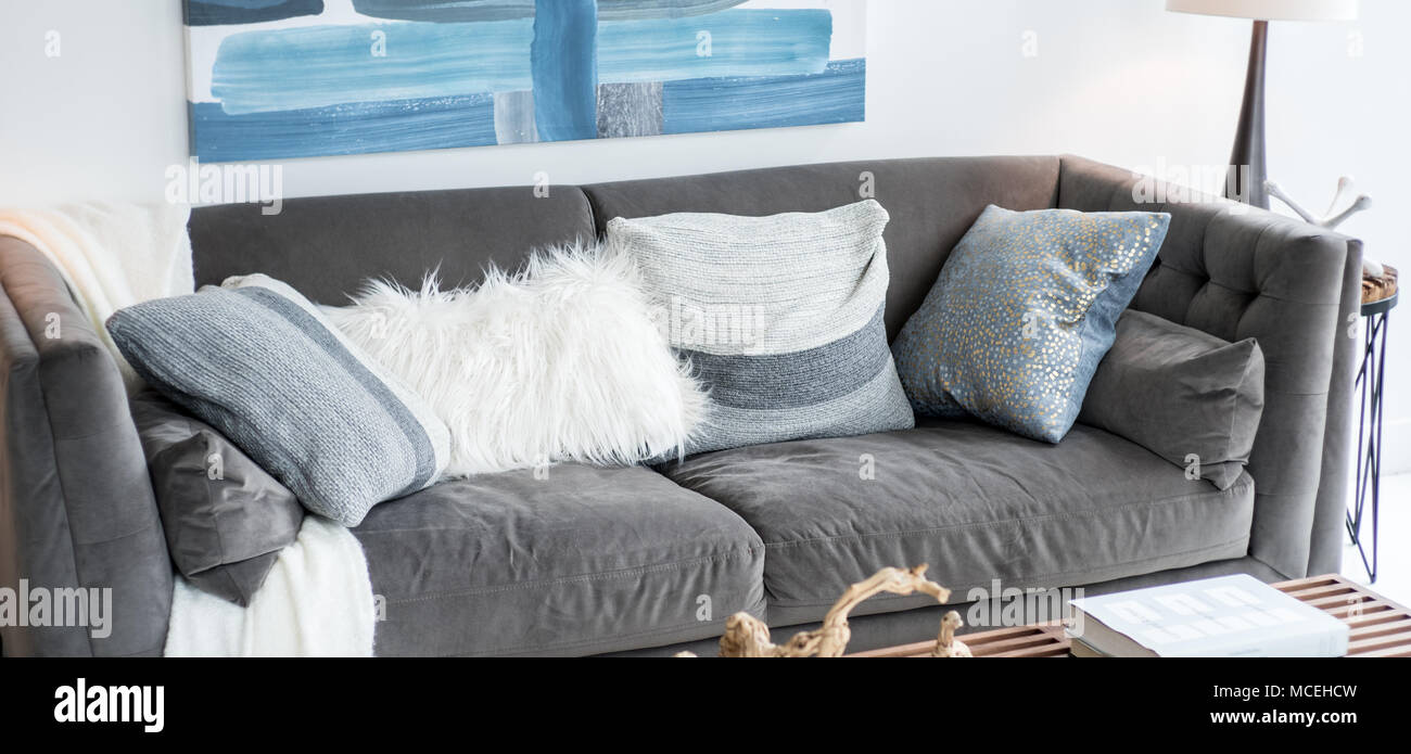 Interior of modern furnished living room Stock Photo Alamy