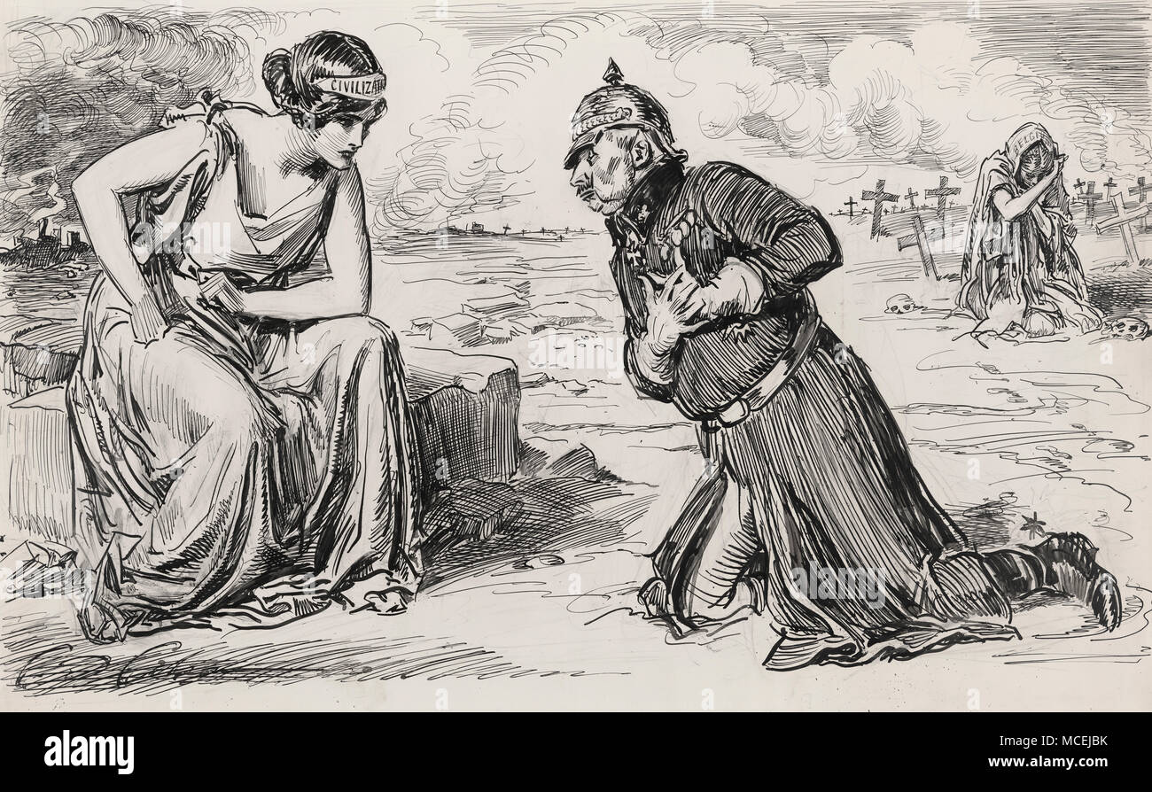 His word of honor Drawing shows German soldier making a promise on