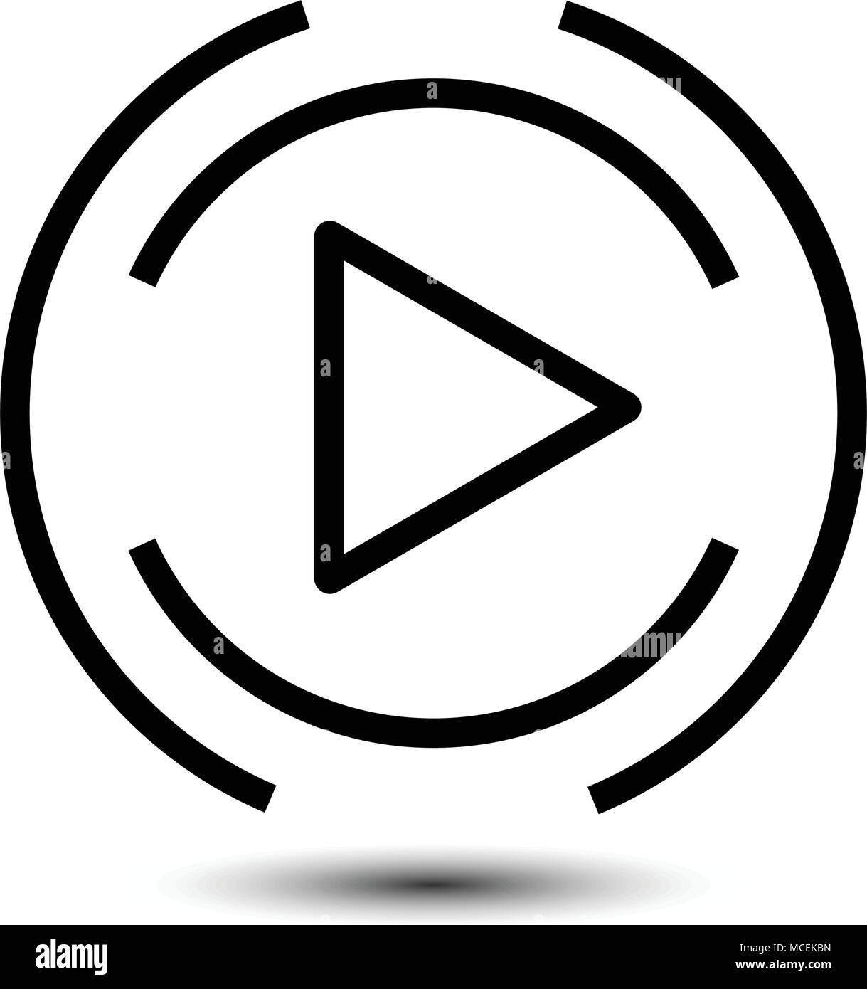 play icon vector isolated. Vector illustration. Web icon Stock Vector