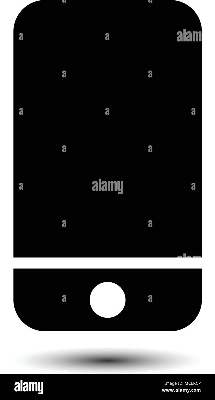 Smartphone icon and white background. Vecror illustrarion Stock Vector