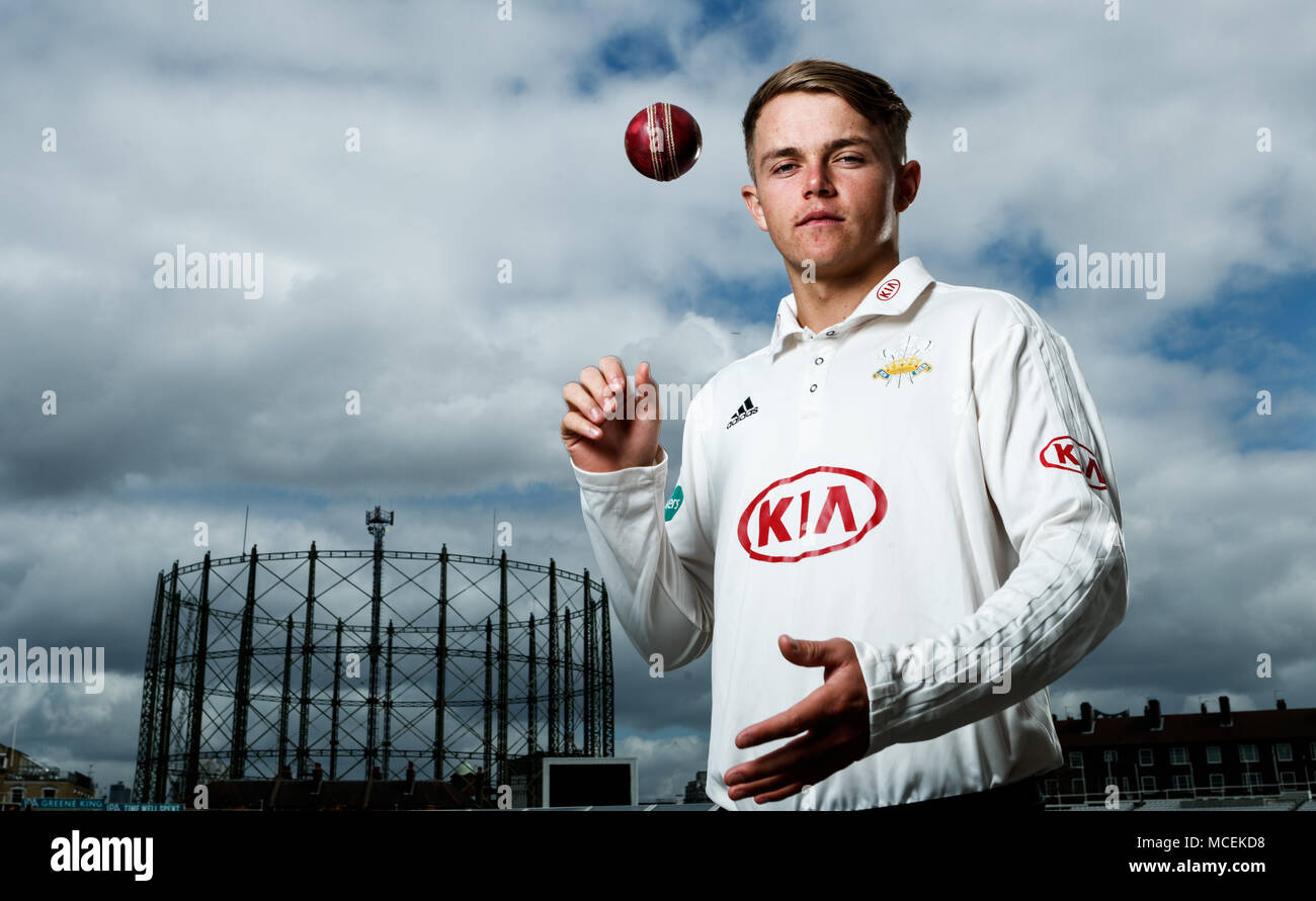 Surrey's Sam Curran poses for a photograph following the media day at ...