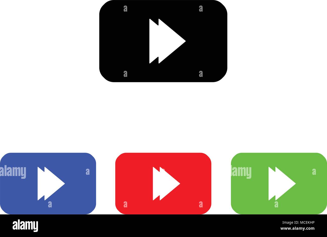 Forward button sign line vector icon. UI control Forward button. Next
