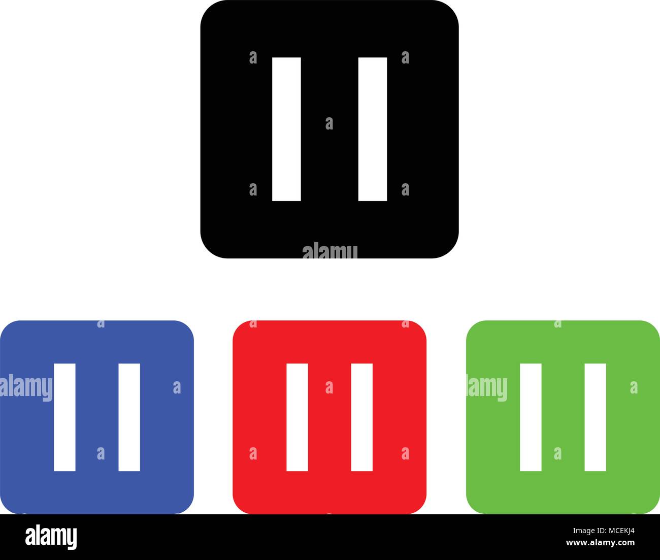 Pause glyph icon. Vector illustration. multimedia icon Stock Vector