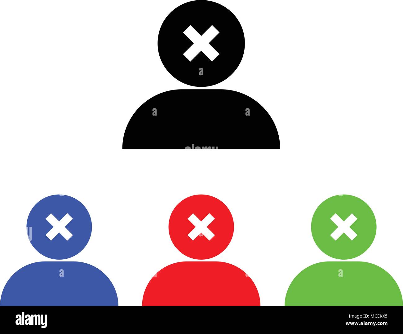 delete user glyph icon. Vector illustration. Web icon Stock Vector