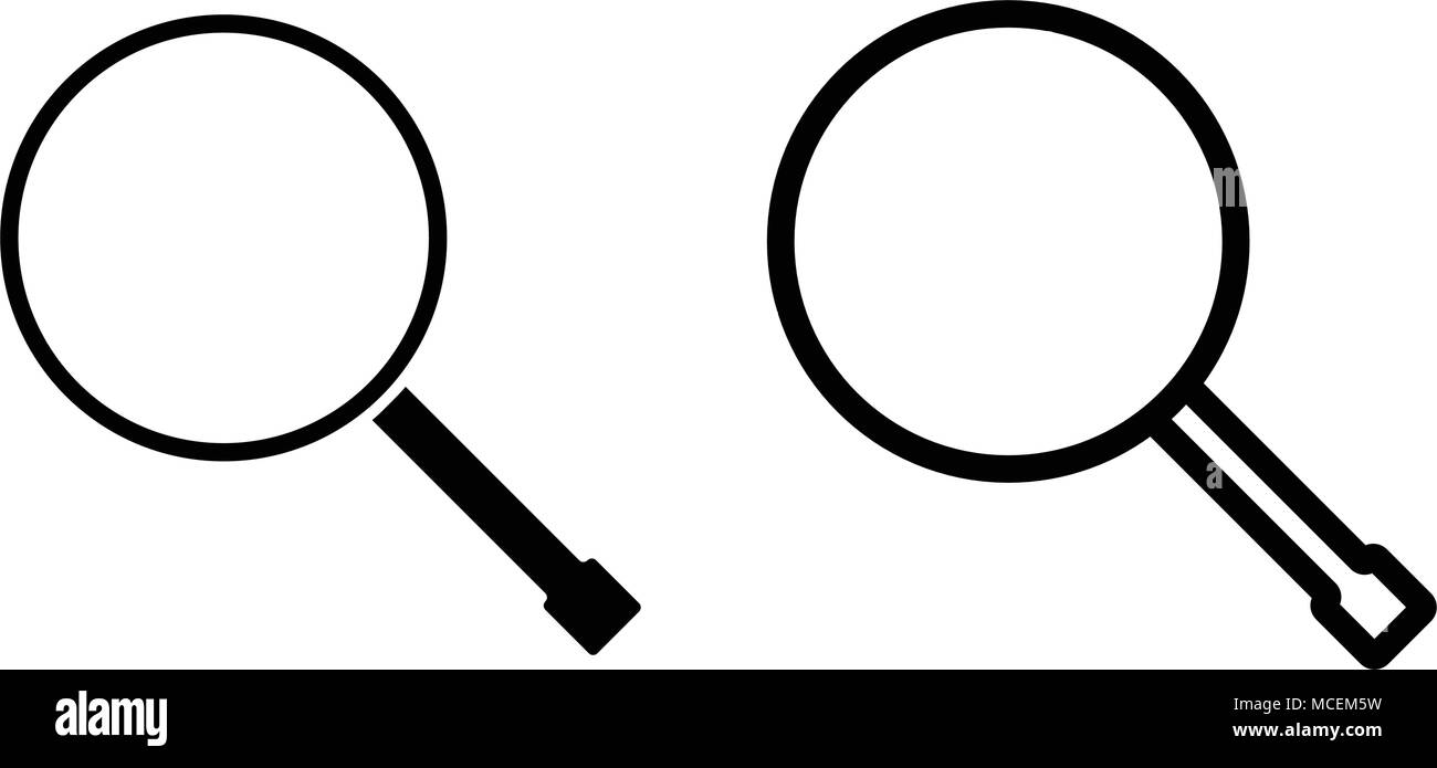 Magnify icon set. vector illustration. web icon Stock Vector Image