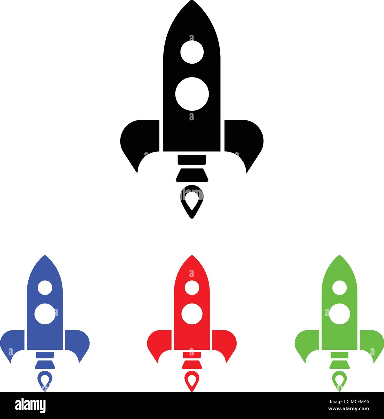 Glyph rocket Icon. vector illustration. web icon Stock Vector