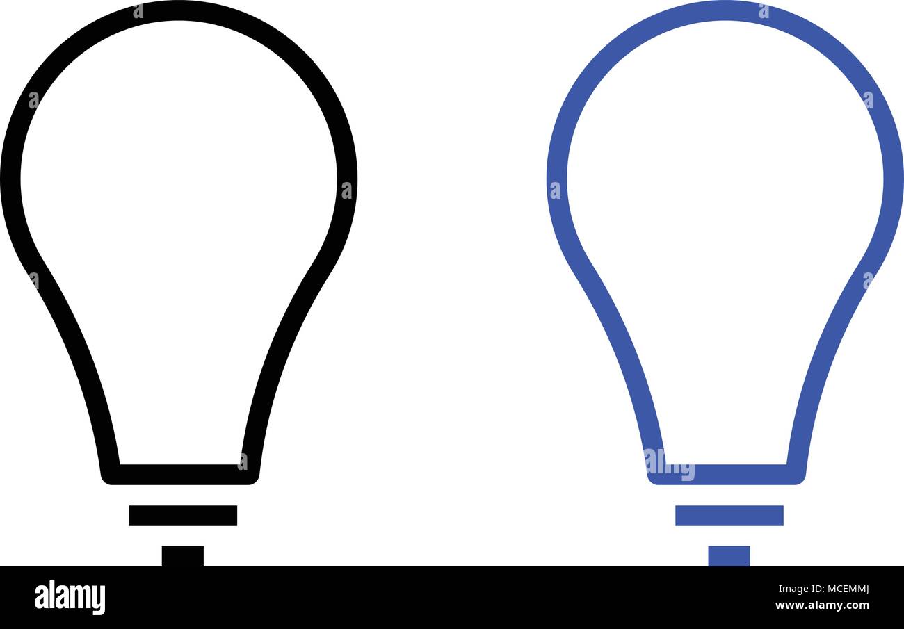 Light Bulb line icon vector, isolated on white background Stock Vector ...
