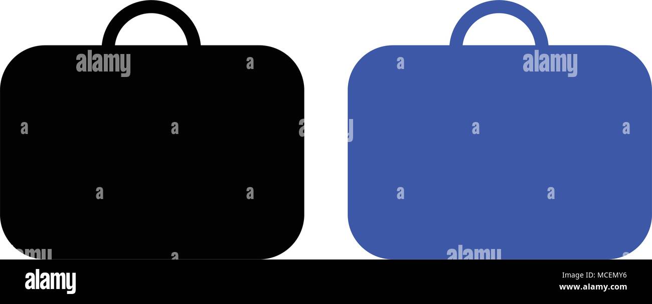 Briefcase line icon, Vector on white background Stock Vector