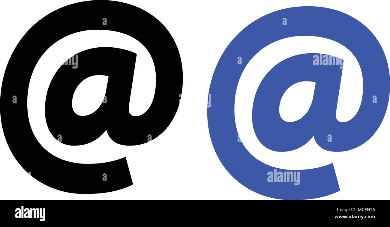 email address icon vector illustration black and blue color stock vector image art alamy https www alamy com email address icon vector illustration black and blue color image179803490 html