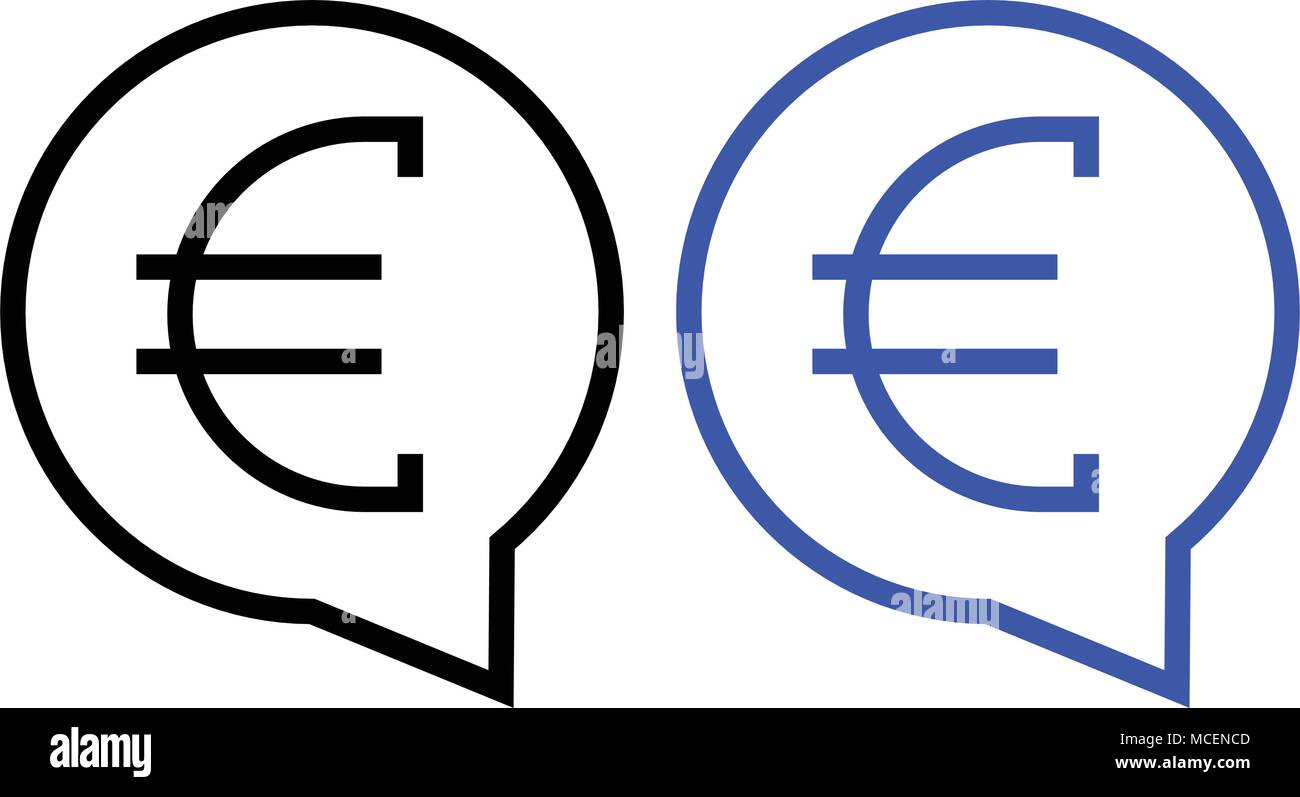 Money messages icon. vector illustration. Black and Blue color Stock Vector