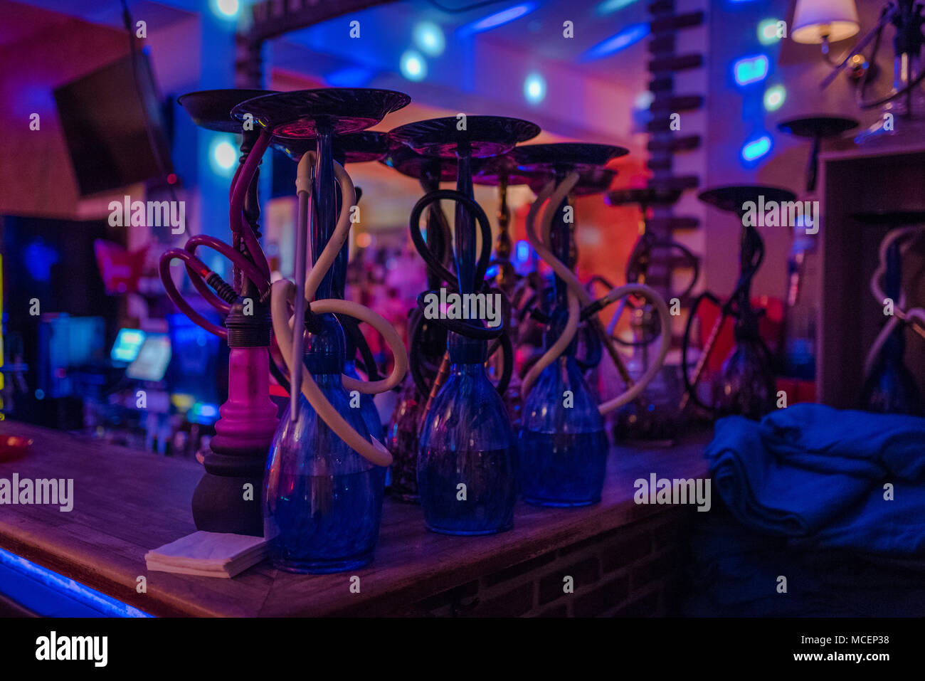 Shisha Hookah Pipes In A Lounge Bar Stock Photo Alamy Shisha Hookah Pipes In A Lounge Bar Stock Photo Alamy