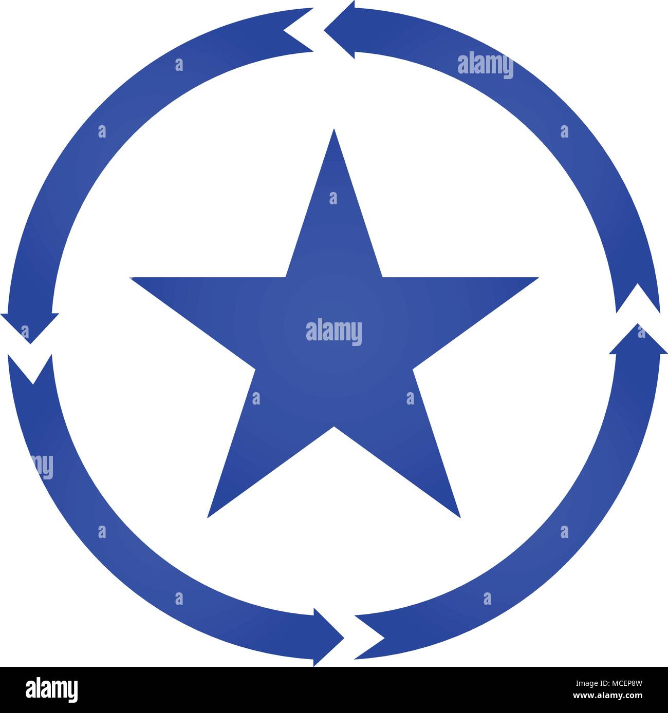 Star turn icon. vector illustration. flat style Stock Vector