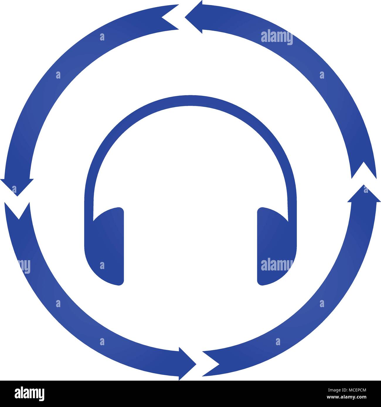 Headset silhouette icon Stock Vector Images - Alamy