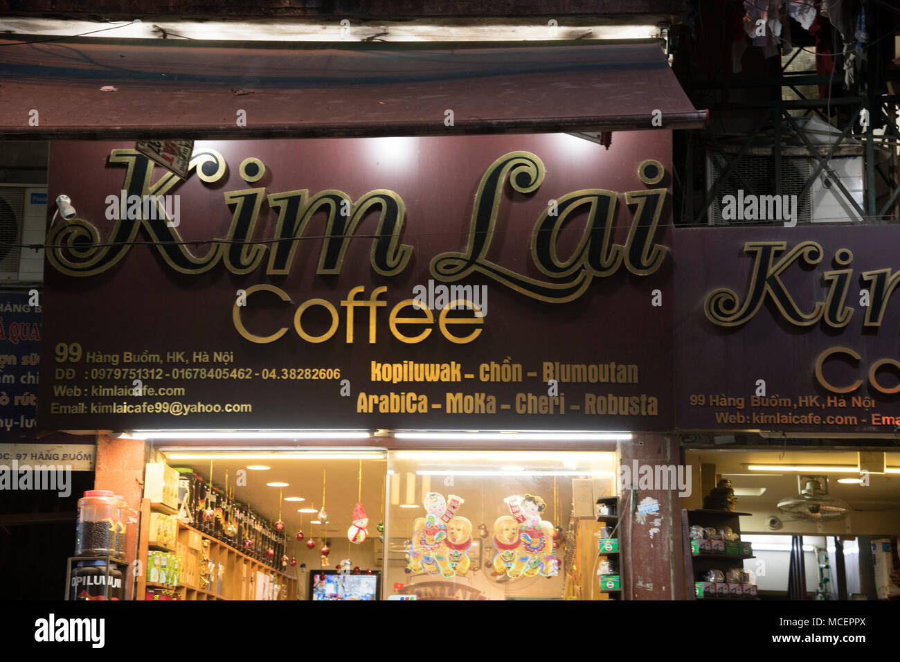 A shop selling coffee beans in the Old Quarter, Hanoi, Vietnam, Southeast Asia Stock Photo Alamy
