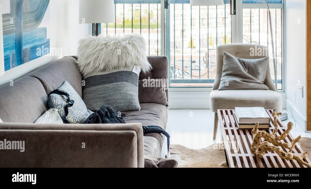 Interior of furnished living room Stock Photo