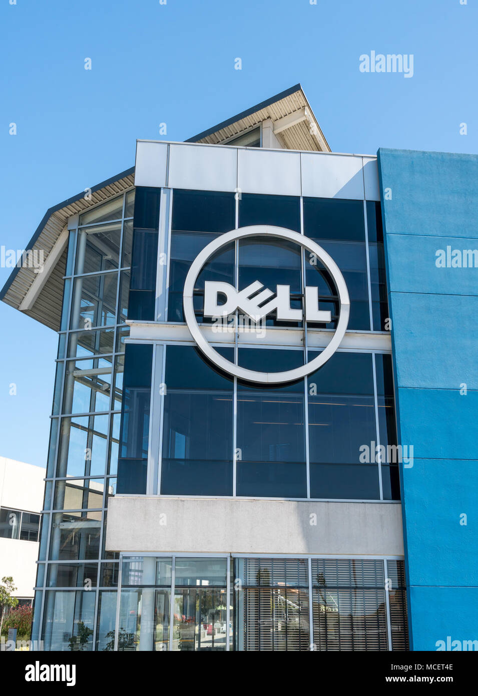 SANTA CLARA, CA/USA - JULY 29, 2017: Dell computer corporate facility and logo. Dell Inc. is a multinational computer technology company. Stock Photo
