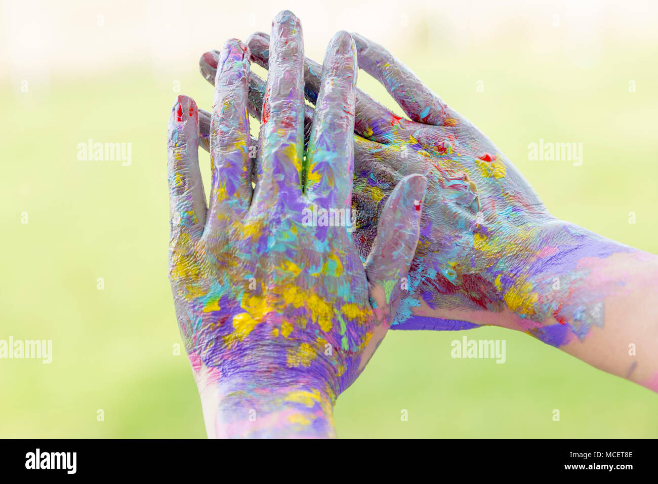 Nice painted hands hi-res stock photography and images - Alamy