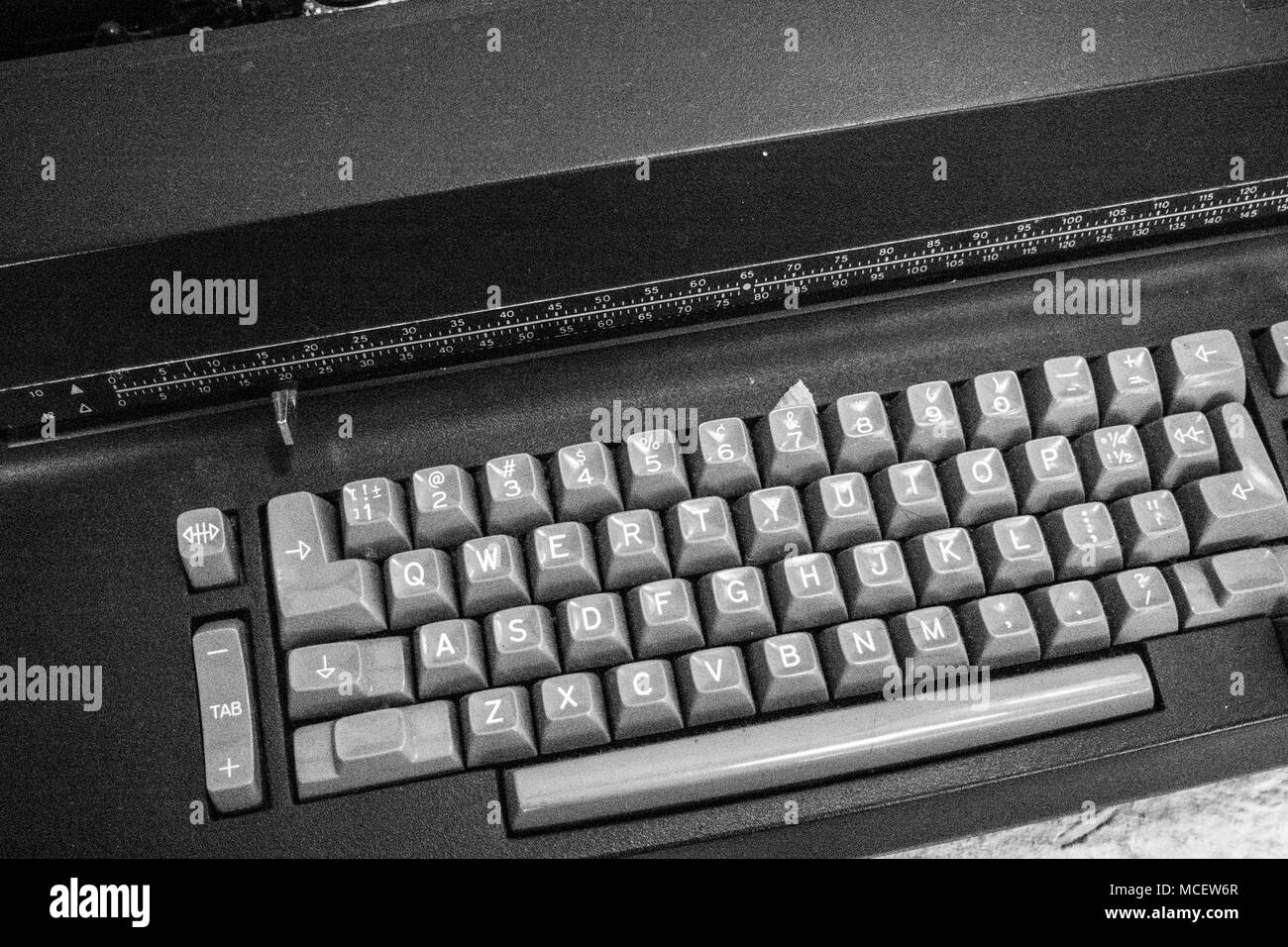 Close-up of old typewriting machine Stock Photo