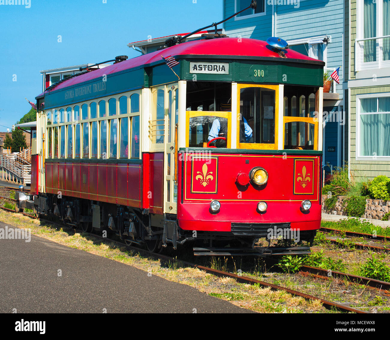 Astoria, Oregon, USA May 30, 2014 Astoria's waterfront trolley