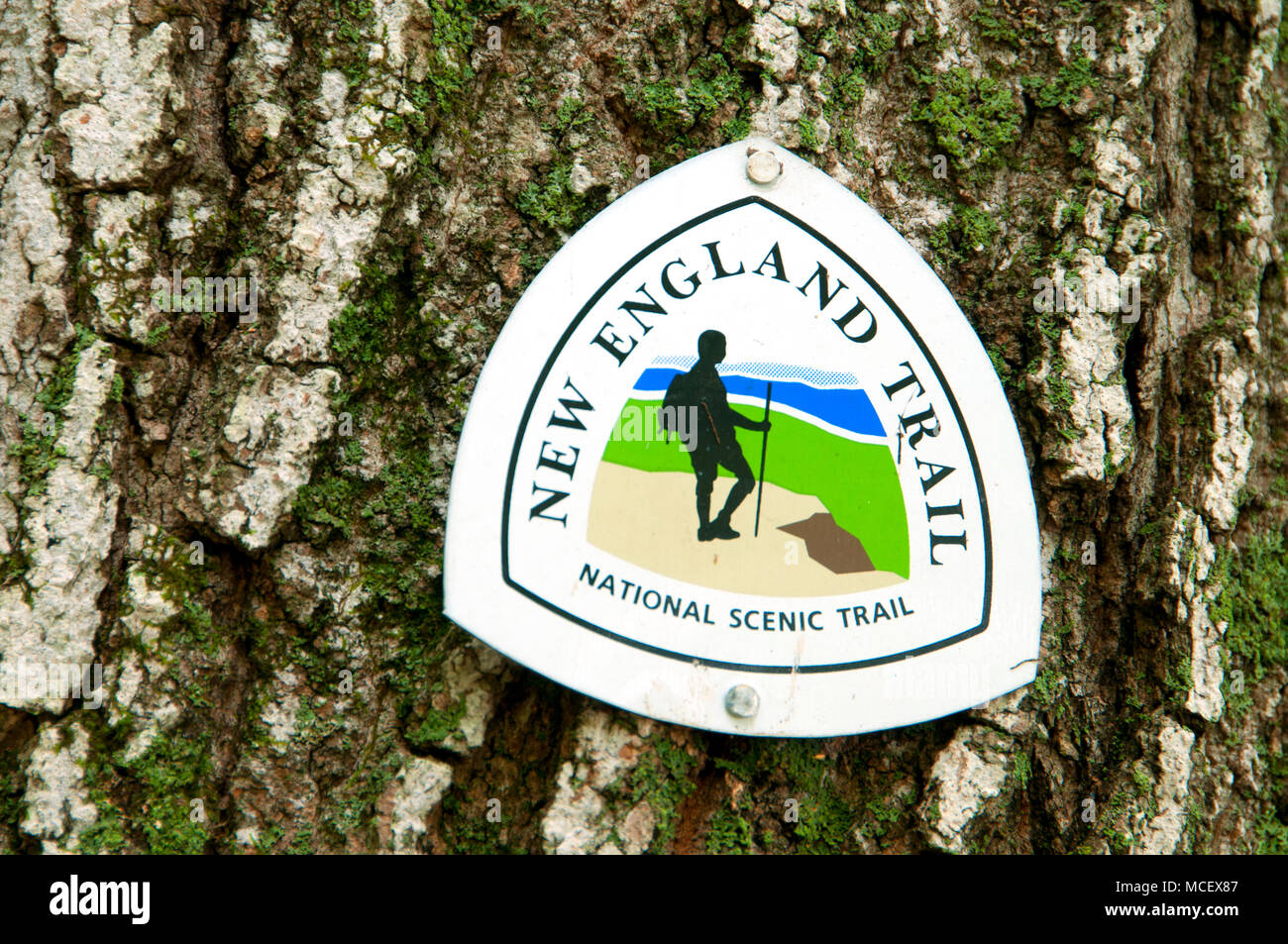 New England National Scenic Trail marker on Trail, Penwood