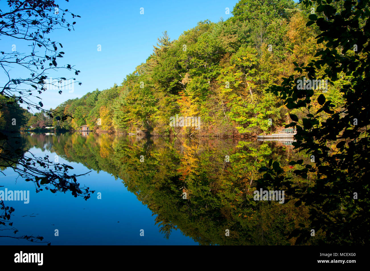 Case Pond, Case Mountain Recreation Area, Manchester, Connecticut Stock