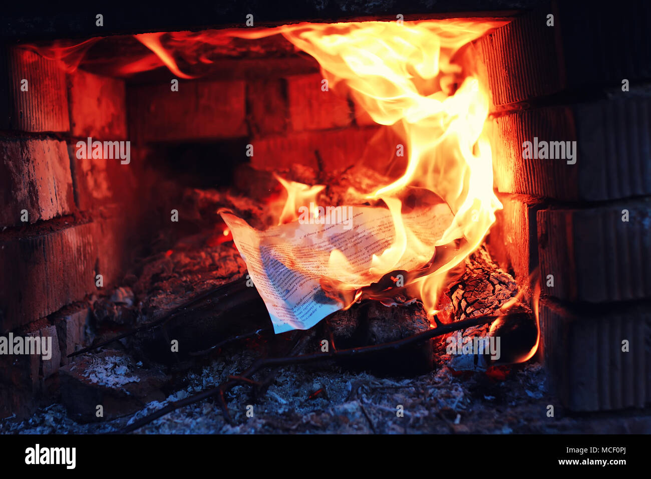 old oven with flame fire Stock Photo Alamy