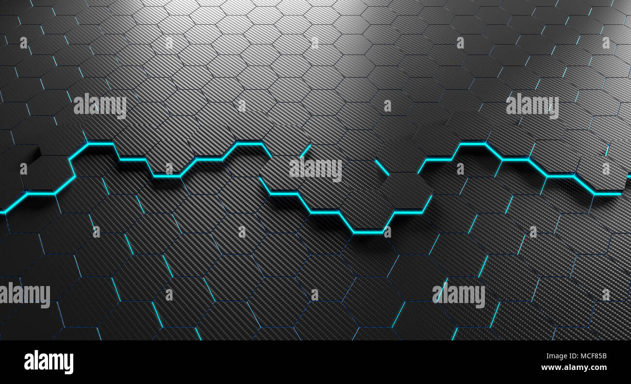 hexagon carbon fiber background 3d rendering image Stock Photo - Alamy