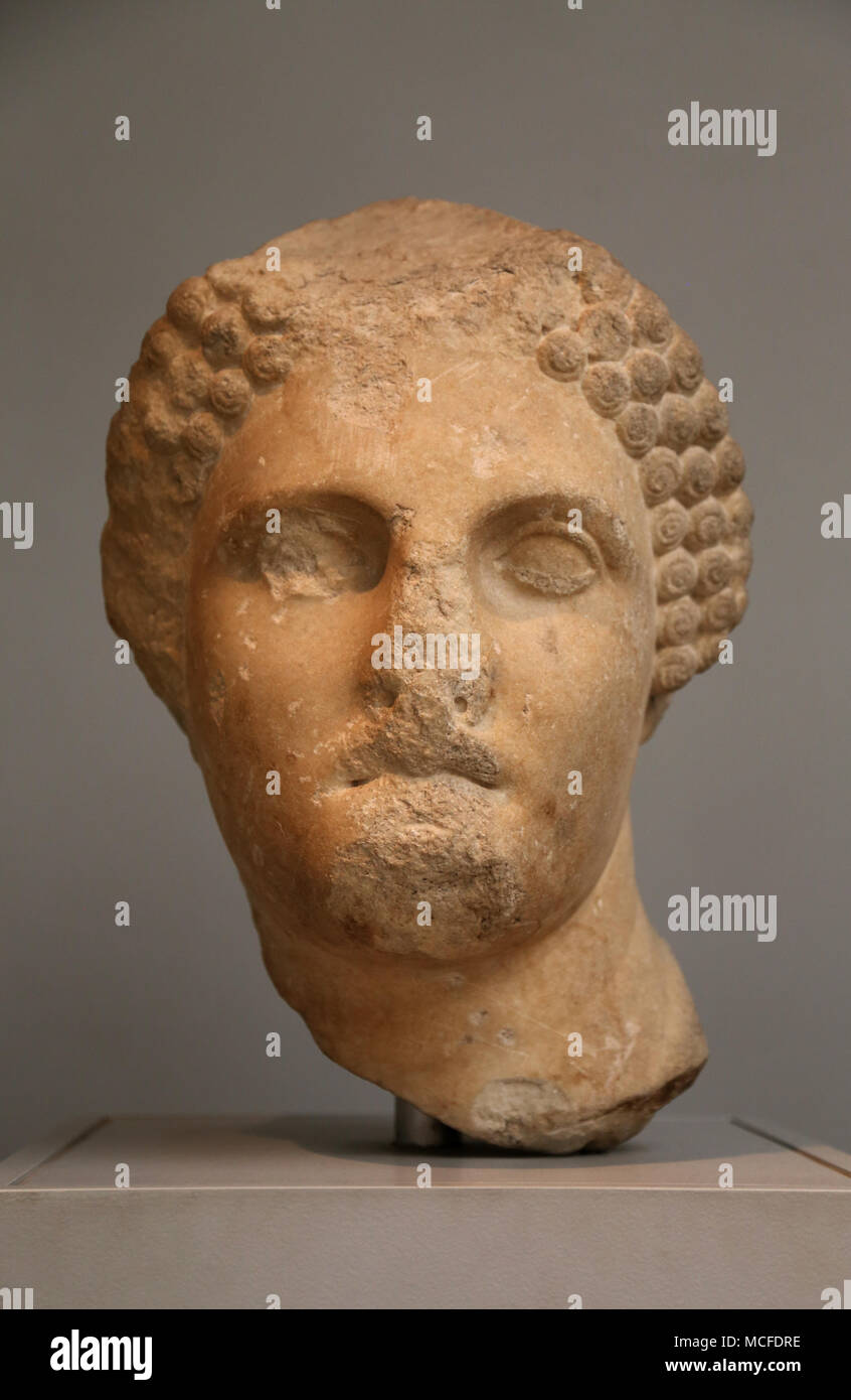 Portrait, possibly member of Hekatomnid family.Mausoleum at Halicarnassus.Turkey. c. 350 BC. British Museum. London. Stock Photo