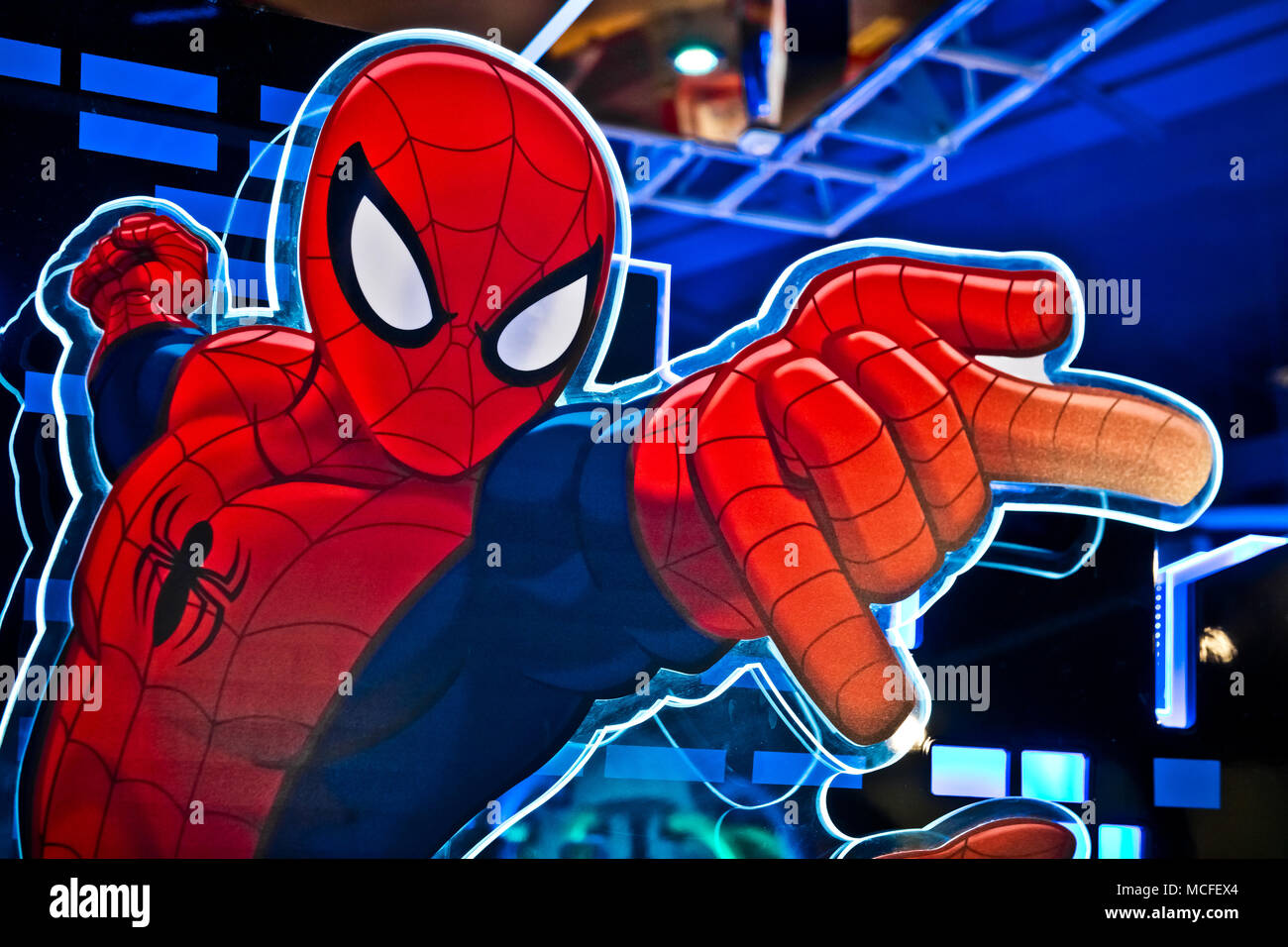 Close up face of famous super hero spiderman in the shop printed on paper. Spider-Man is a fictional superhero in American comic books published by Marvel Comics Stock Photo - Alamy Close up face of famous super hero spiderman in the shop printed on paper. Spider-Man is a fictional superhero in American comic books published by Marvel Comics Stock Photo - Alamy