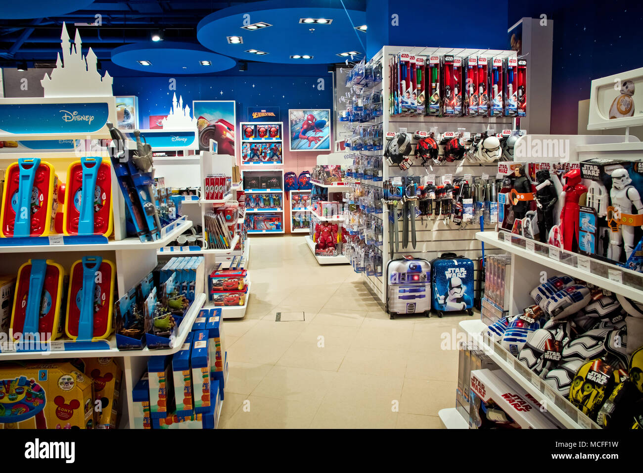 Disney store interor. The Walt Disney Company, commonly known as Disney, is  an American mass media and entertainment company Stock Photo - Alamy