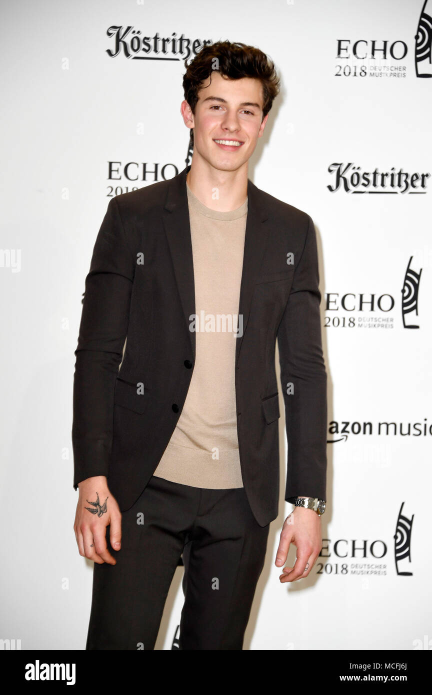 Shawn Mendes attends the 27th Echo Award 2018 at Messe Berlin on April 12,  2018 in Berlin, Germany Stock Photo - Alamy