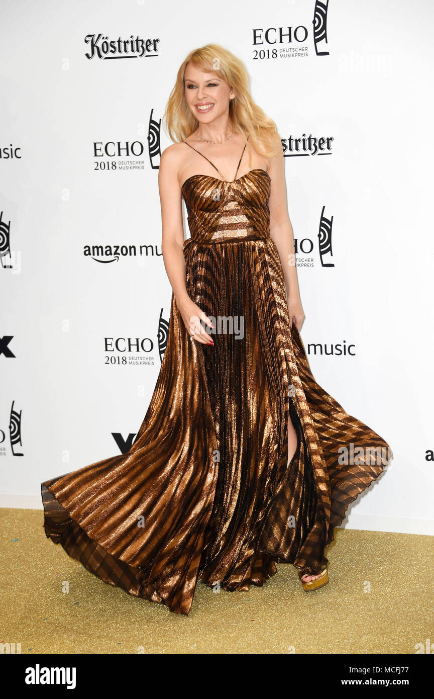 Kylie Minogue attends the 27th Echo Award 2018 at Messe Berlin on April 12,  2018 in Berlin, Germany Stock Photo - Alamy