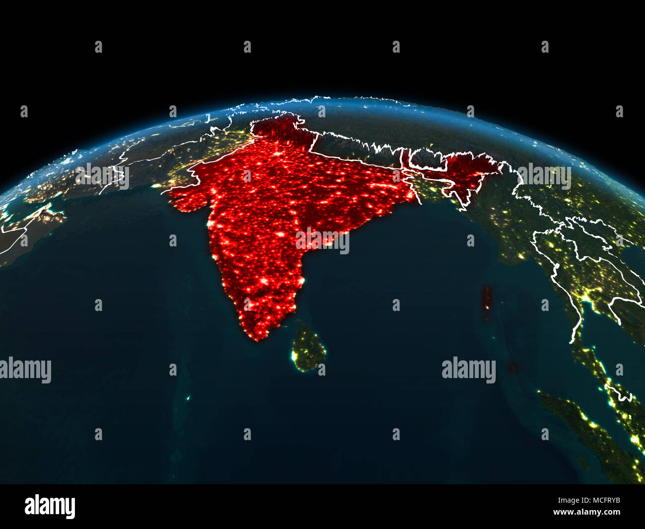 Space Orbit View Of India Highlighted In Red On Planet Earth At Night With Visible Country Borders And City Lights 3d Illustration Elements Of This Stock Photo Alamy Space Orbit View Of India Highlighted In Red On Planet Earth At Night With Visible Country Borders And City Lights 3d Illustration Elements Of This Stock Photo Alamy