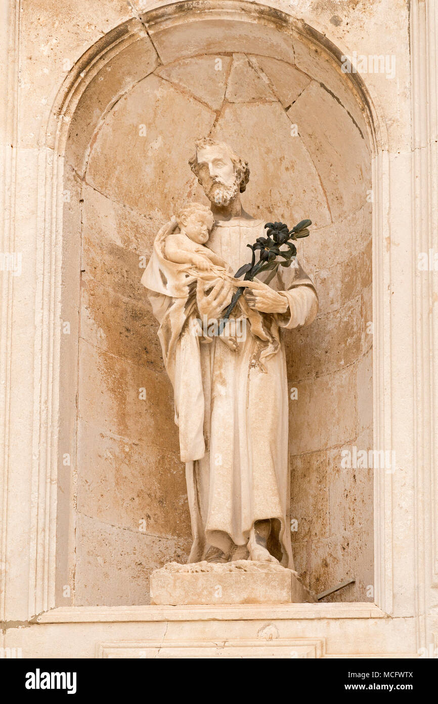 detail, cathedral, old town, Dubrovnik, Croatia Stock Photo