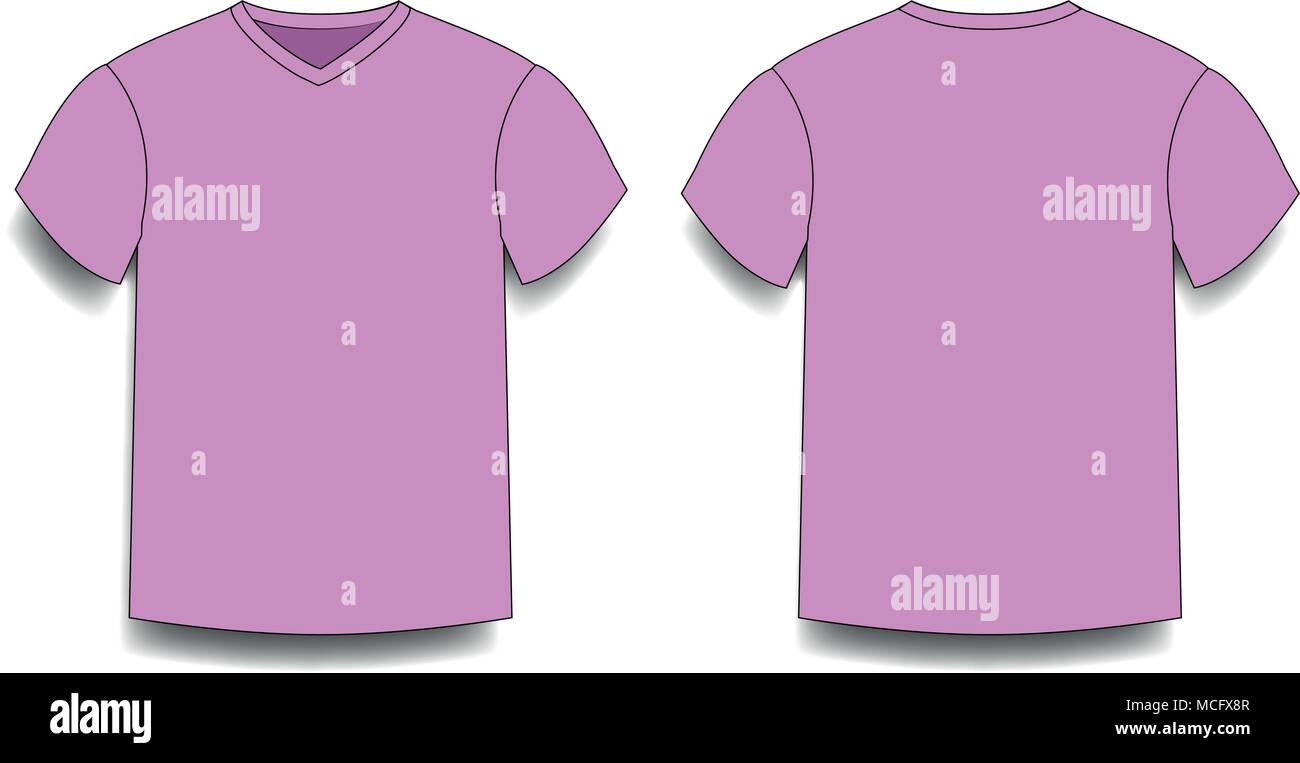 Download Rose men's t-shirt template v-neck front and back side ...