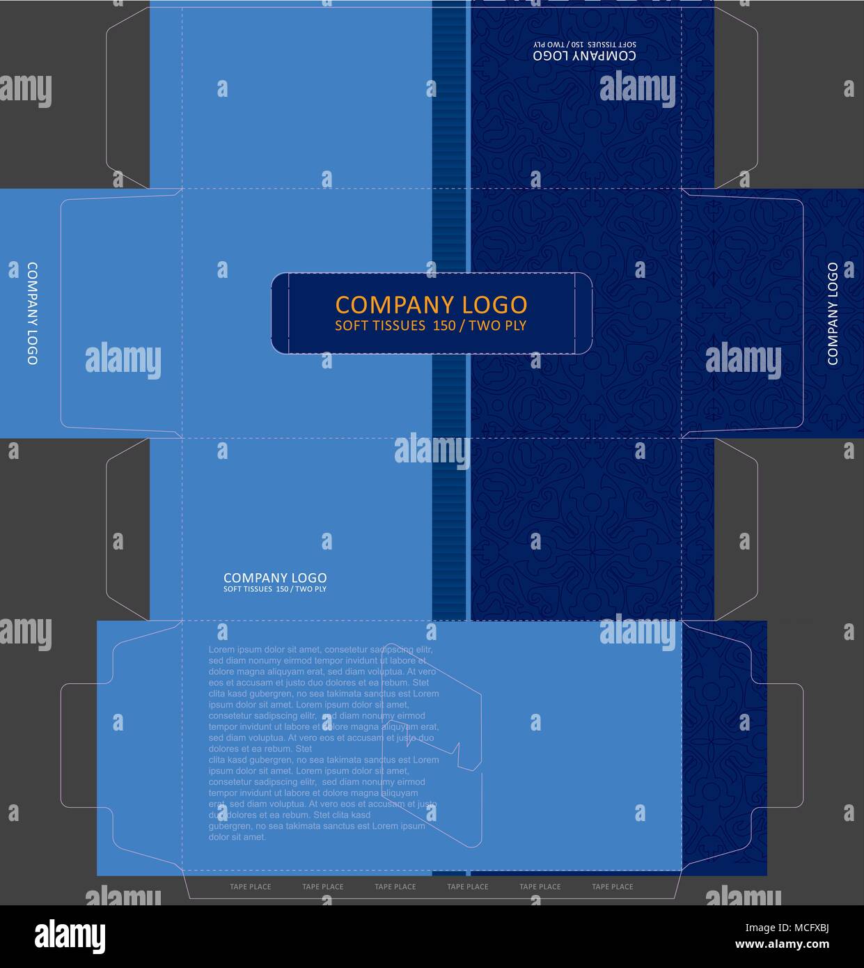 Tissue box template concept, Template for Business Purpose, Place Your