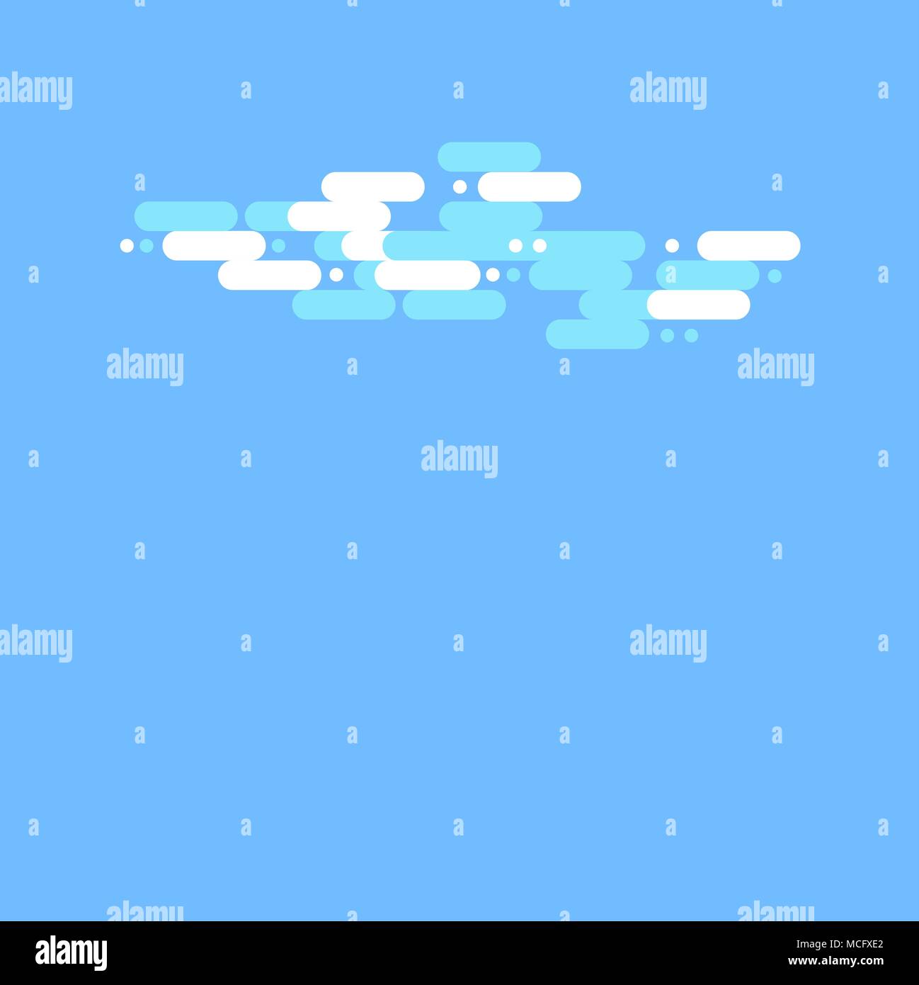 Blue sky with white clouds. Vector stock illustration Stock Vector ...