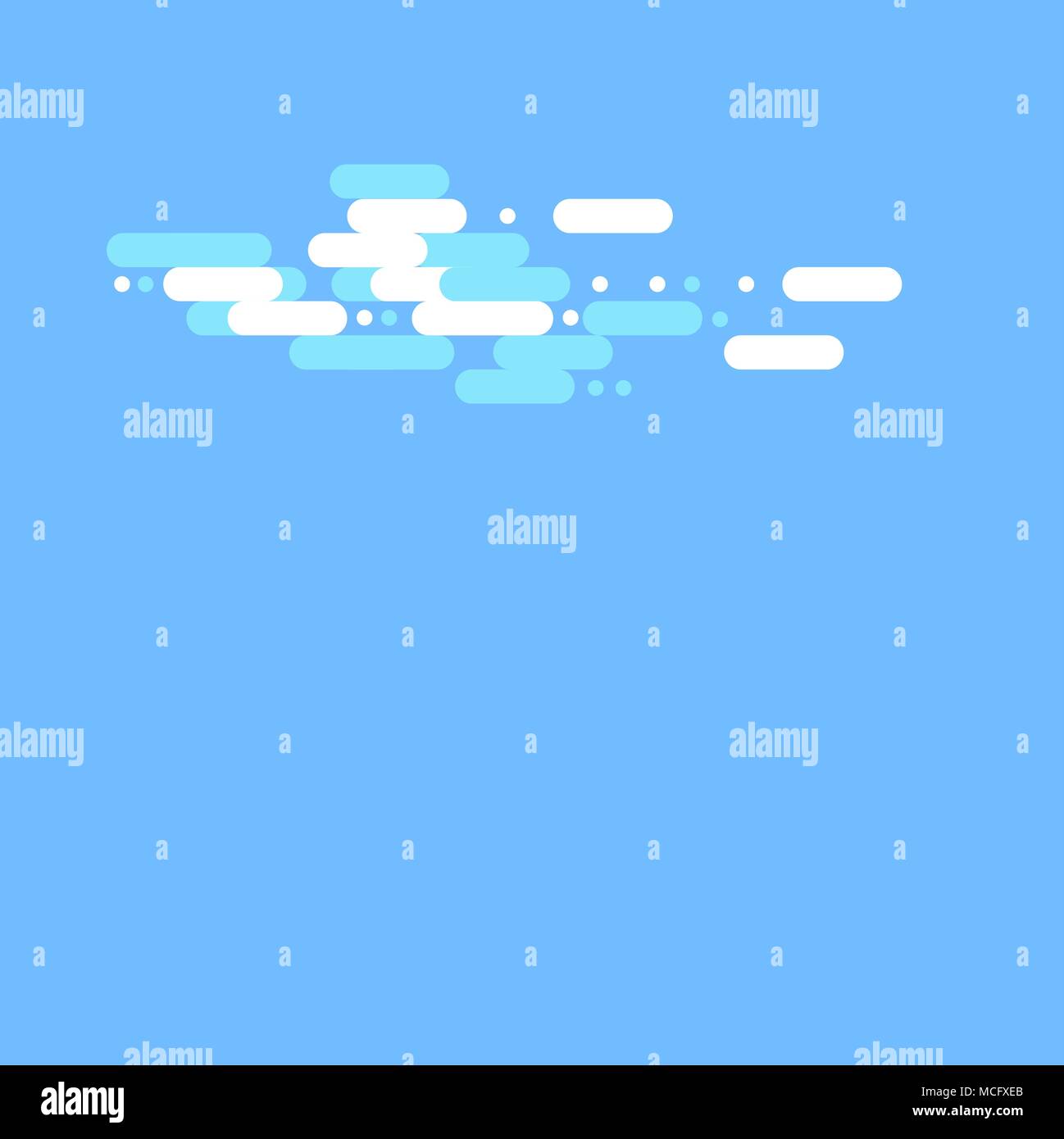 Blue sky with white clouds. Vector stock illustration Stock Vector ...