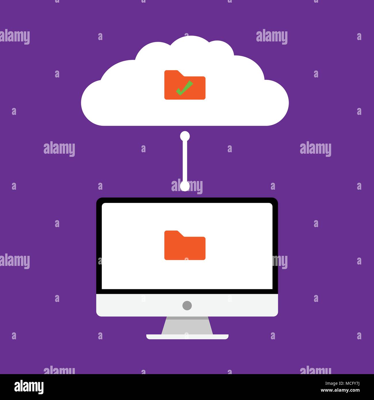 Cloud computing flat design modern vector illustration concept, Network ...